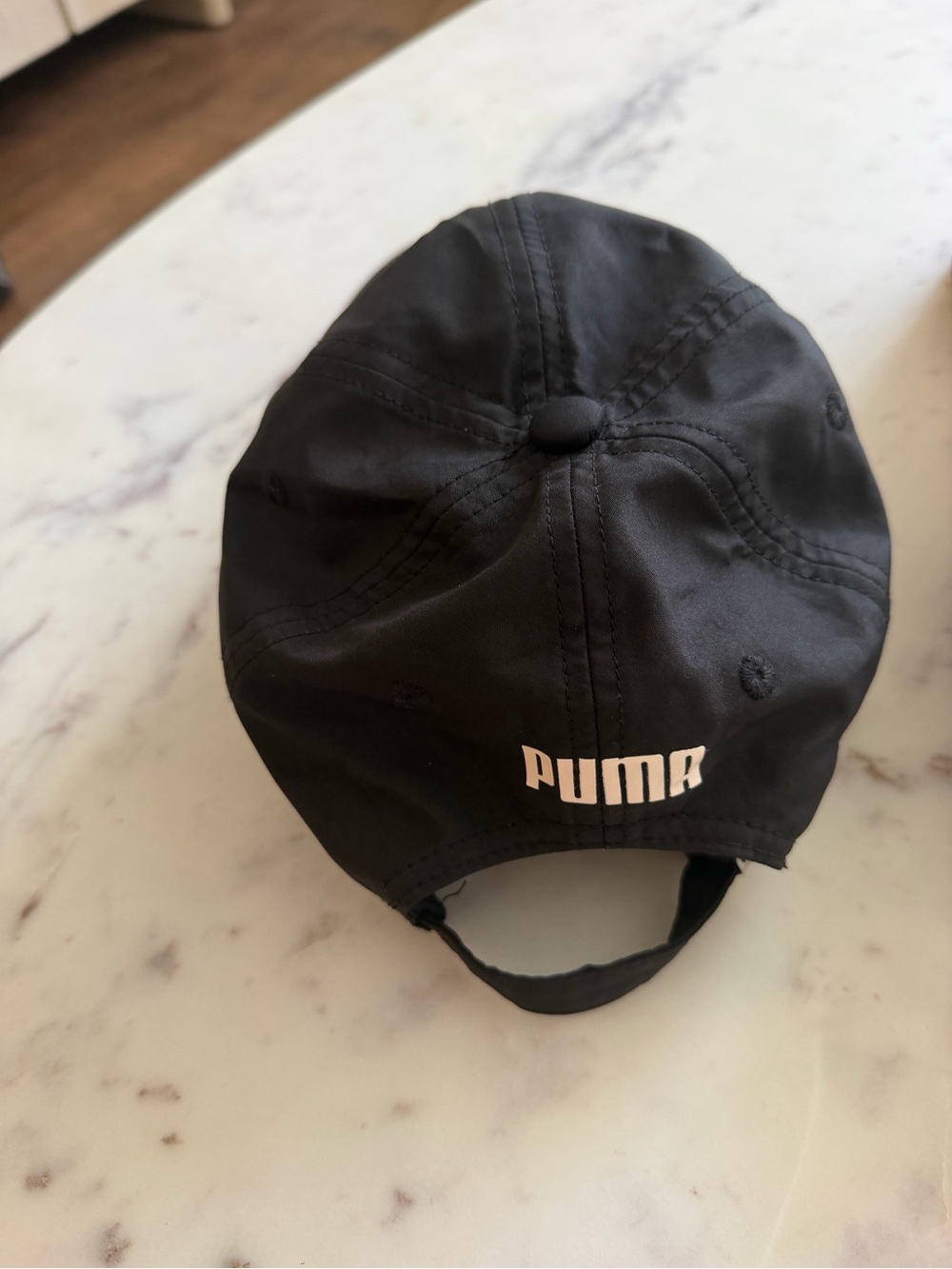 Puma Black Adjustable Logo Buckle Cap